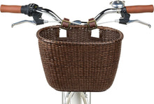 Load image into Gallery viewer, Stylish Cane Woven Oval Basket with Adjustable Leather Straps &amp; Brass Buckles