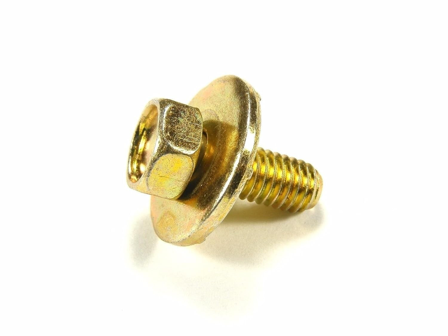 50-Pack M6-1.0 x 16mm Yellow Zinc Body Bolts with 10mm Hex and 19mm Washer