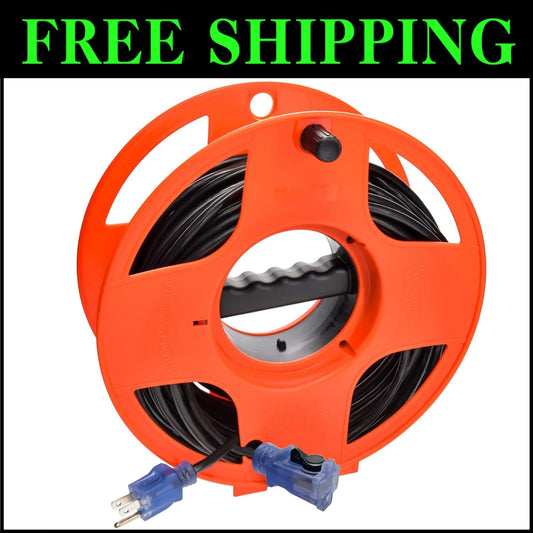 16/3 SJTW Heavy-Duty Outdoor Extension Cord & Lighted Locking Connector - 80ft