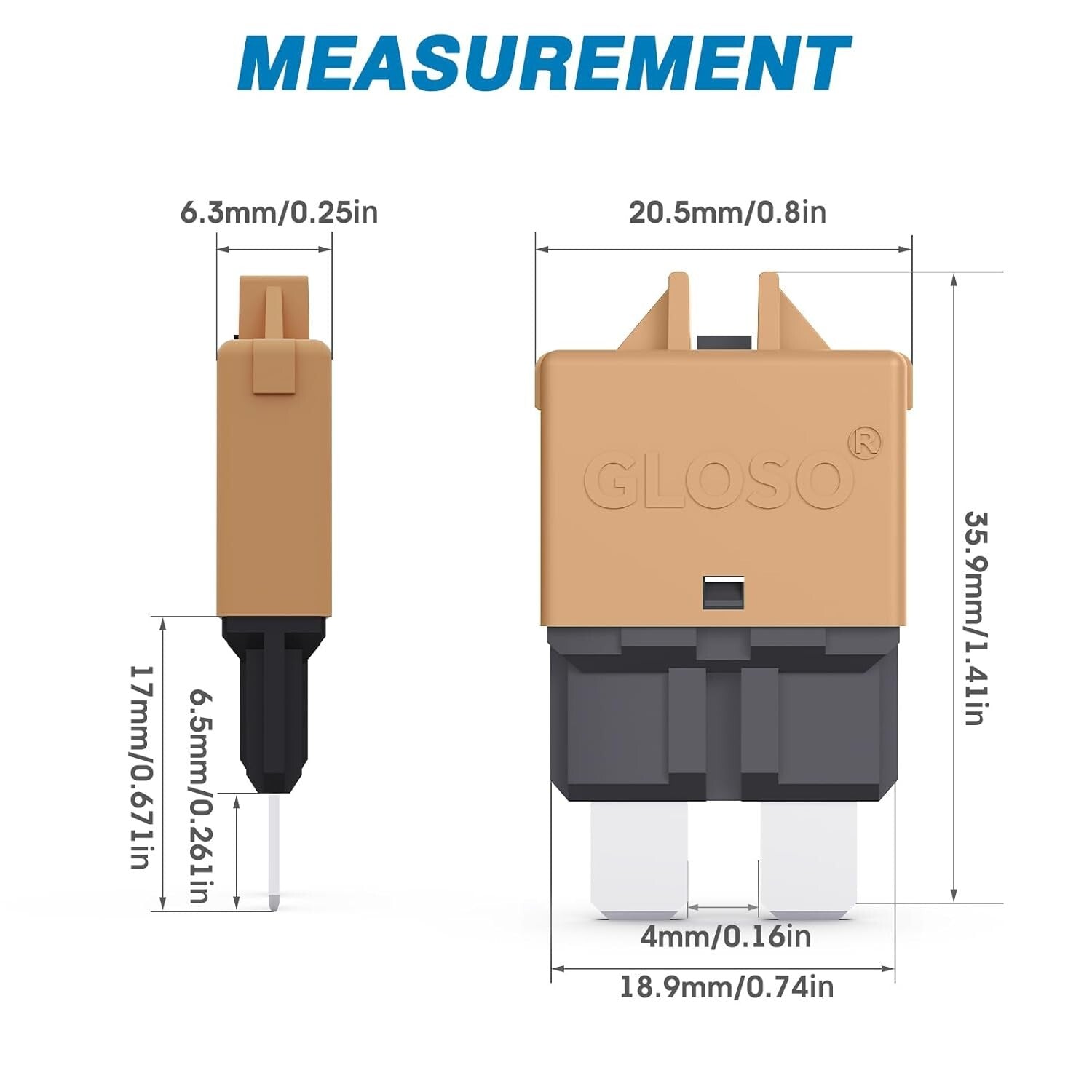 Durable 20A Standard Circuit Breakers - 25 Pack E39 T3 Manual Reset Design