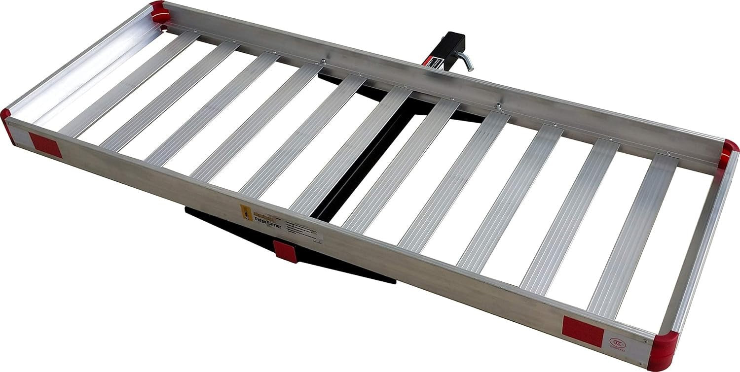 60" Hitch Mount Aluminum Cargo Carrier Rack for SUVs & Trucks - 500 LB Capacity