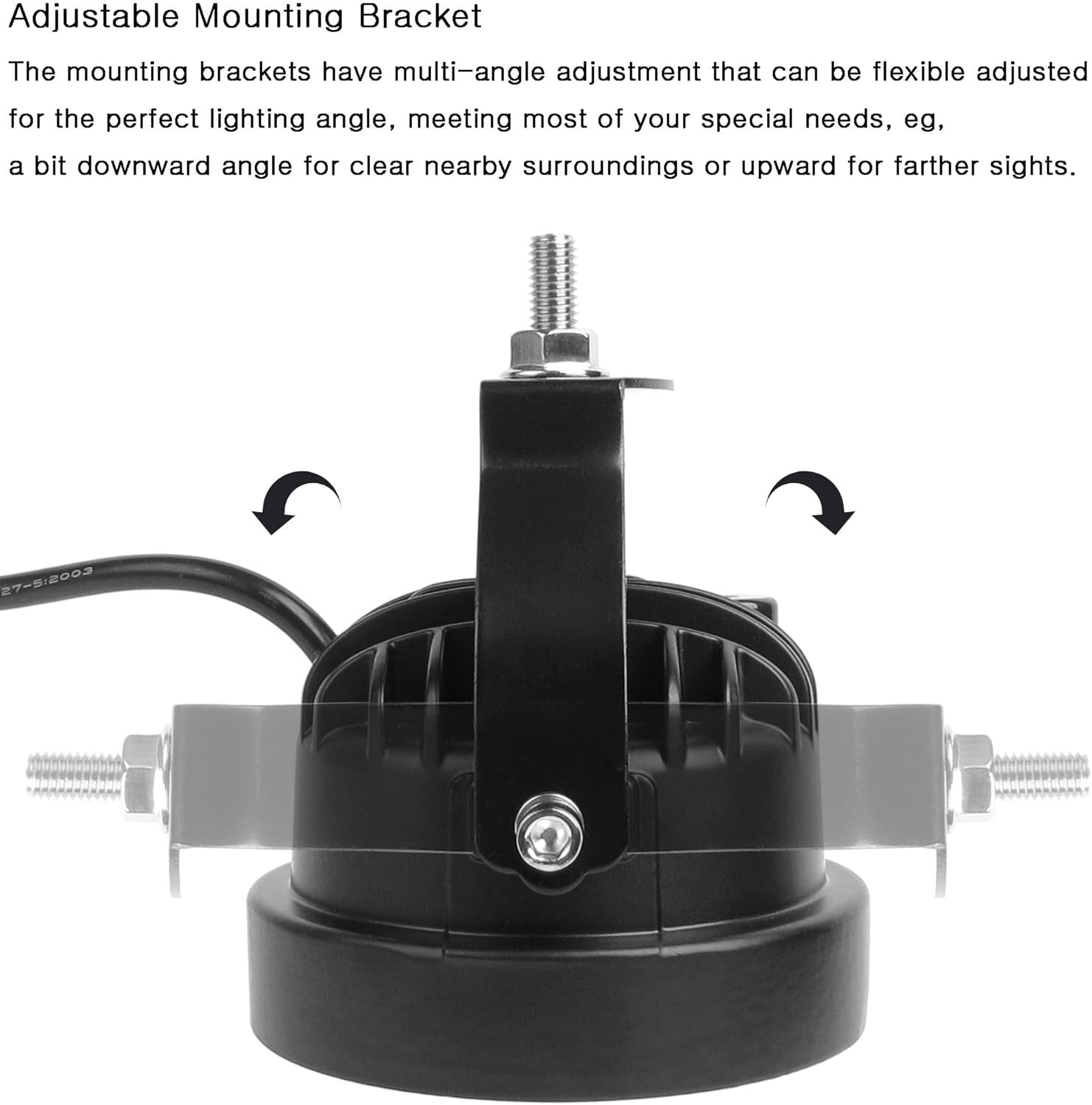 2-Pack 4 Inch White LED Fog Lights with Brackets - Ideal for 4WD and Outdoor Use