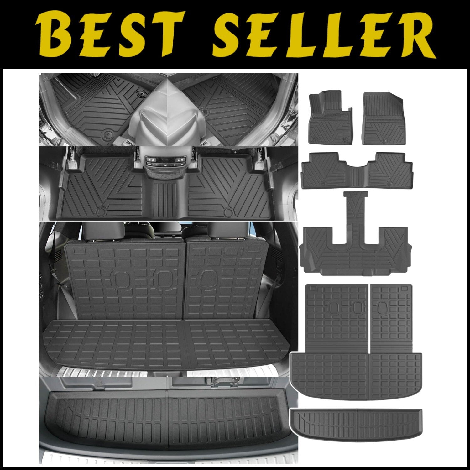 Custom TPE Cargo Mats for 2020-2025 Hyundai Palisade - Perfect Fit & Durability