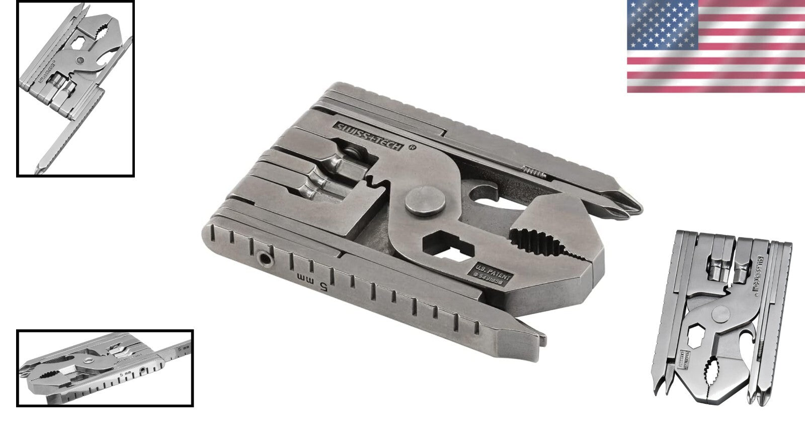 Compact 22-in-1 Pocket Multi-Tool Kit - Stainless Steel with Easy Carry Design