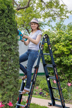 Load image into Gallery viewer, Heavy-Duty 4-Step Folding Ladder, 14FT Aluminum with Anti-Slip Safety Features