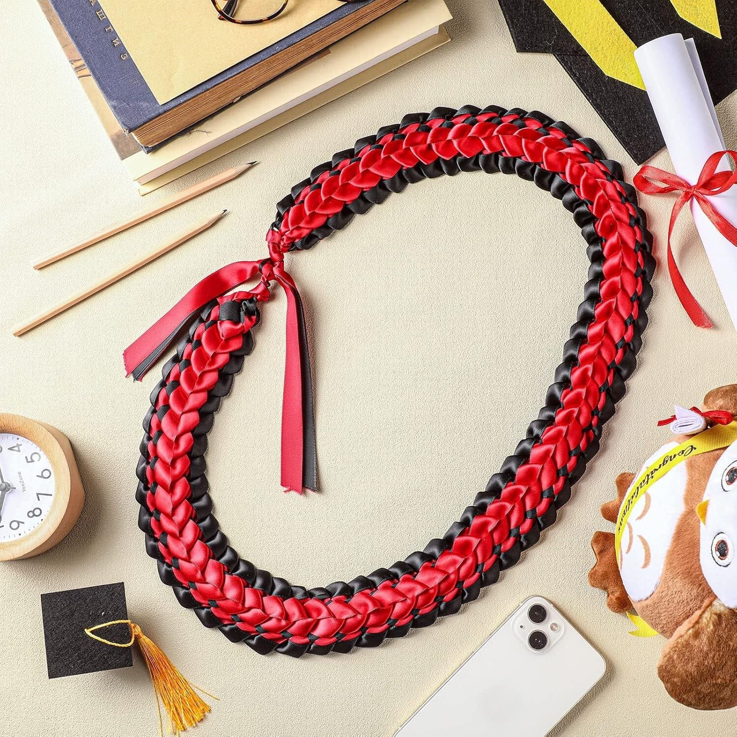 Customizable Double Braided Graduation Leis for Class of 2025 - Perfect Gifts!
