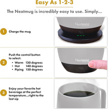 Load image into Gallery viewer, Premium 14 oz Self-Heating Coffee Mug with Ergonomic Design &amp; Charging Coaster