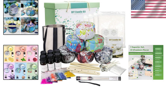 All-Season DIY Candle Making Gift Kit with Melting Pot & Fragrance Essentials