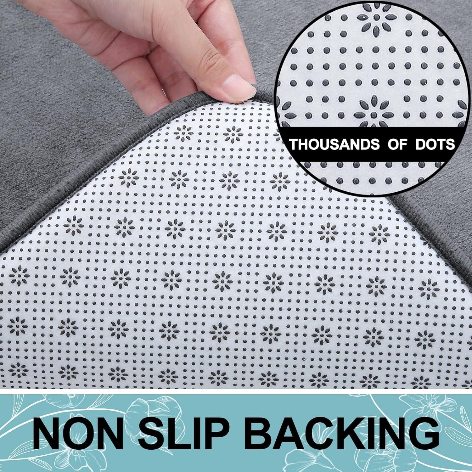 Stylish Non-Slip Memory Foam Bath Runner 70'' x 24'' - Soft Flannel Finish