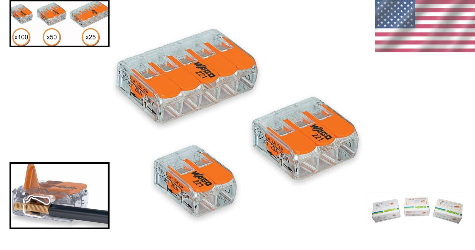 Wire Connector Assortment Pack - 175pc LEVER-NUTS for Fast, Reliable Connections