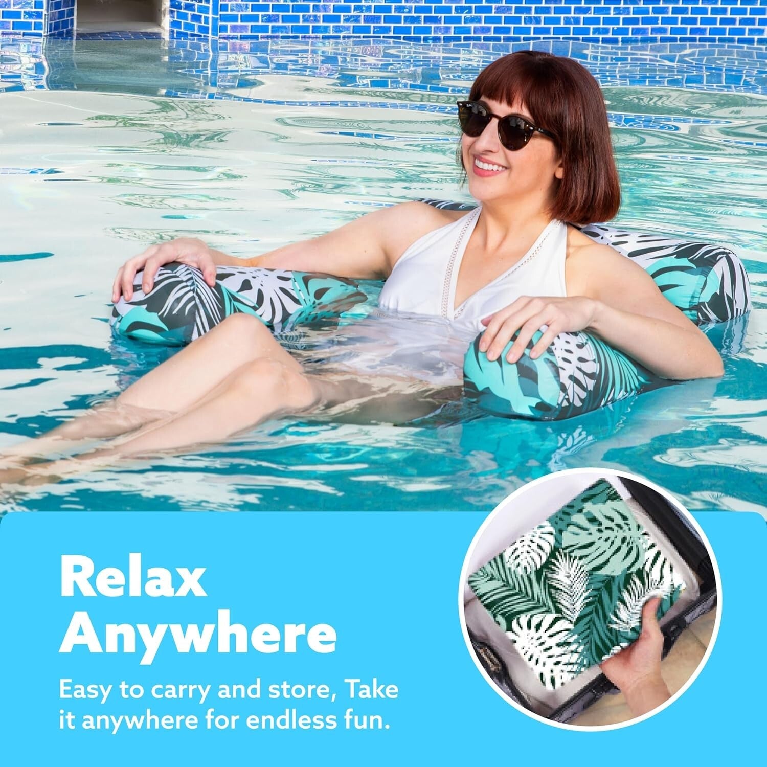 Comfortable Floating Lounge Chairs - 30”x16”x24” Inflatable Pool Noodles