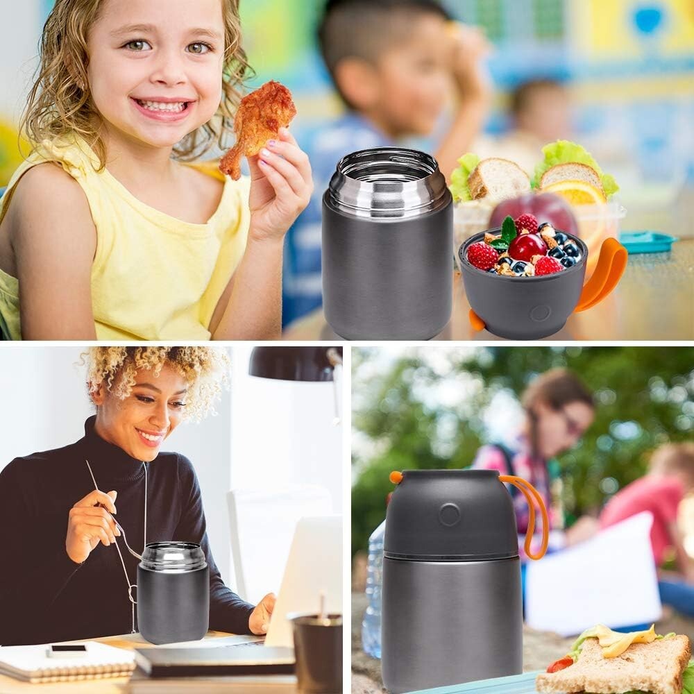 Durable Insulated Soup Jars - Lightweight, Scratch-Resistant Food Storage Duo