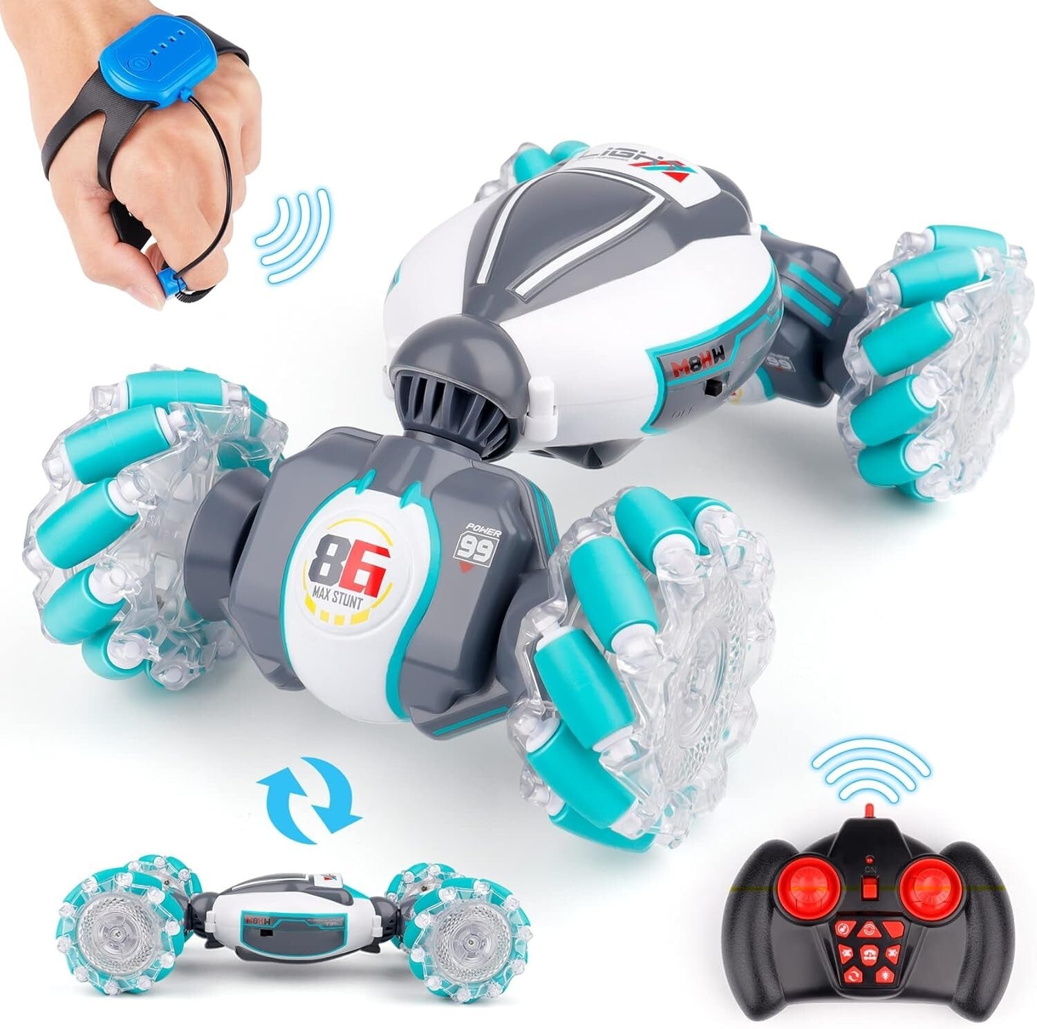 360-Degree Rotating RC Stunt Car - Perfect Gift for Boys & Girls Aged 6-12