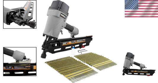 Professional 3-1/2" Full Round Head Nailer with Anti-Dry Fire & Comfort Grip
