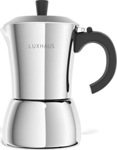 Load image into Gallery viewer, Classic Stainless Steel Moka Pot - 6oz Portable Espresso Maker with Metal Hinge