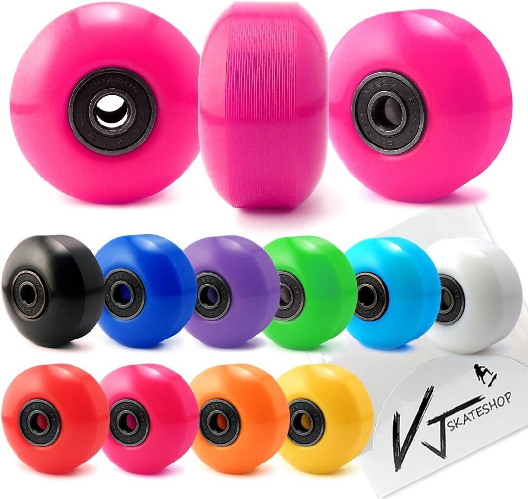 Complete 5.0 Skateboard Parts Kit: Trucks, 52mm Pink Wheels, ABEC 7 Bearings