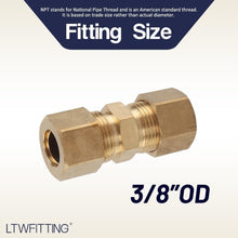 Load image into Gallery viewer, Versatile Brass Compression Unions, 3/8-Inch OD - Pack of 200 for Home Use