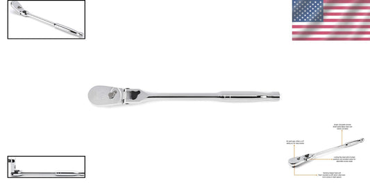 84 Tooth Teardrop Ratchet with Locking Flex Head - Professional Quality Tool