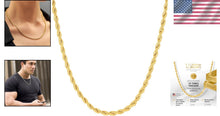Load image into Gallery viewer, Layered Luxury: 24K Gold Plated 3mm Chain Necklace - Perfect for Any Style