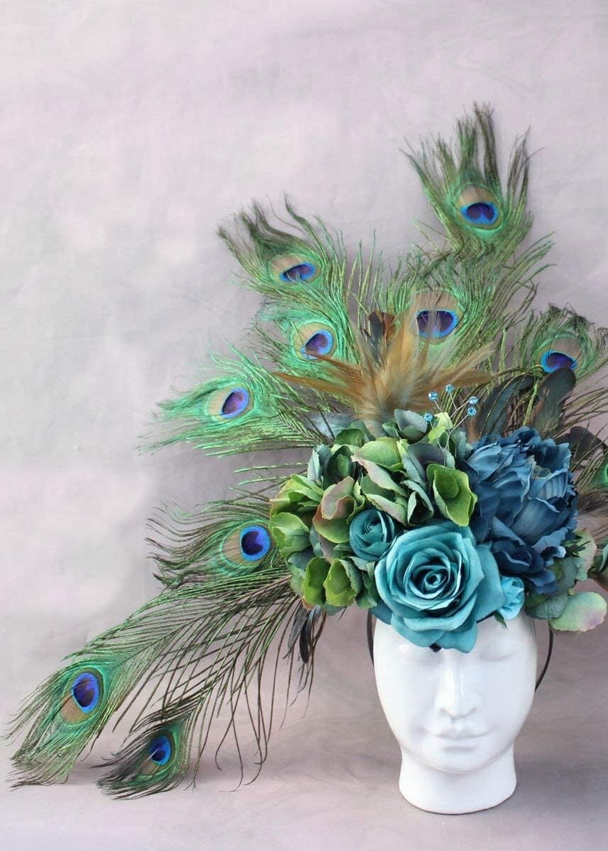 Genuine 100 Pack of Natural Peacock Feathers - Iridescent 16-18 Inch Lengths