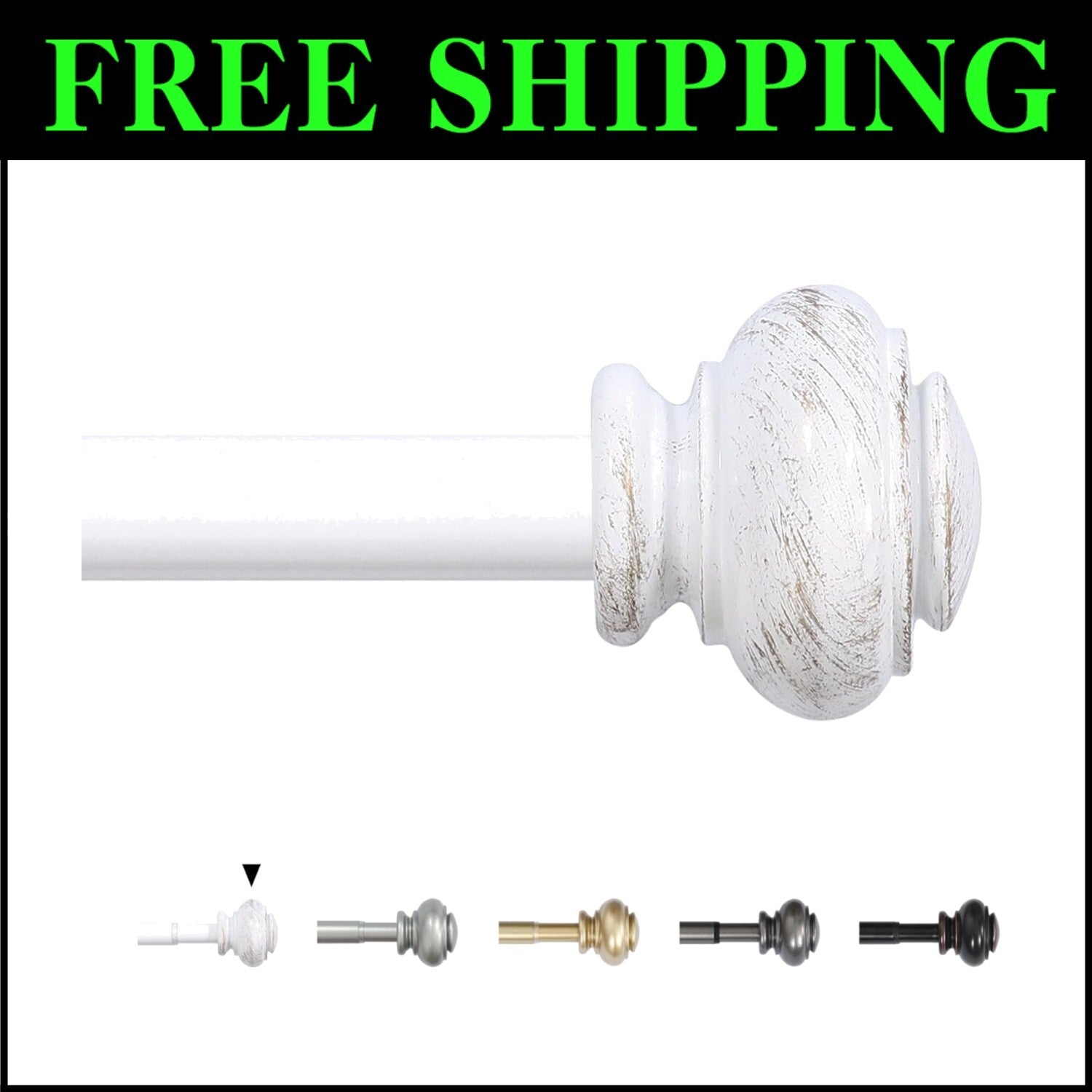 Versatile Adjustable Curtain Rods for Light to Heavy Curtains, 16.2-137.4 Inches