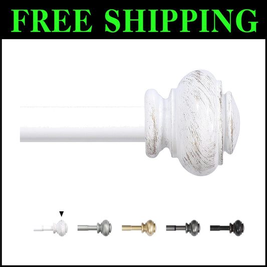 Versatile Adjustable Curtain Rods for Light to Heavy Curtains, 16.2-137.4 Inches