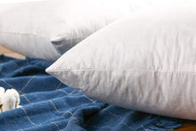 Load image into Gallery viewer, 22x22 Premium Goose Down Feather Pillow Inserts - Set of 2 for Luxurious Comfort
