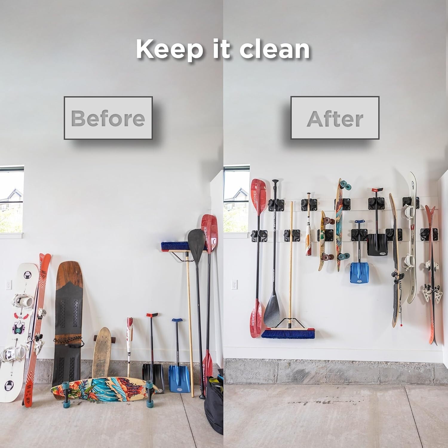 Durable Ski and Snowboard Storage Solution - Gravity Lock & Powder Coated Finish