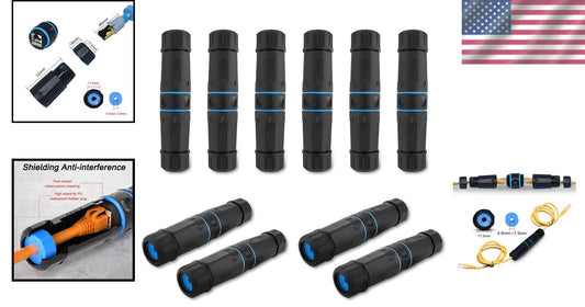 Shielded Pure Copper Ethernet Coupler - 10 Pack, Weatherproof RJ45 Connectors
