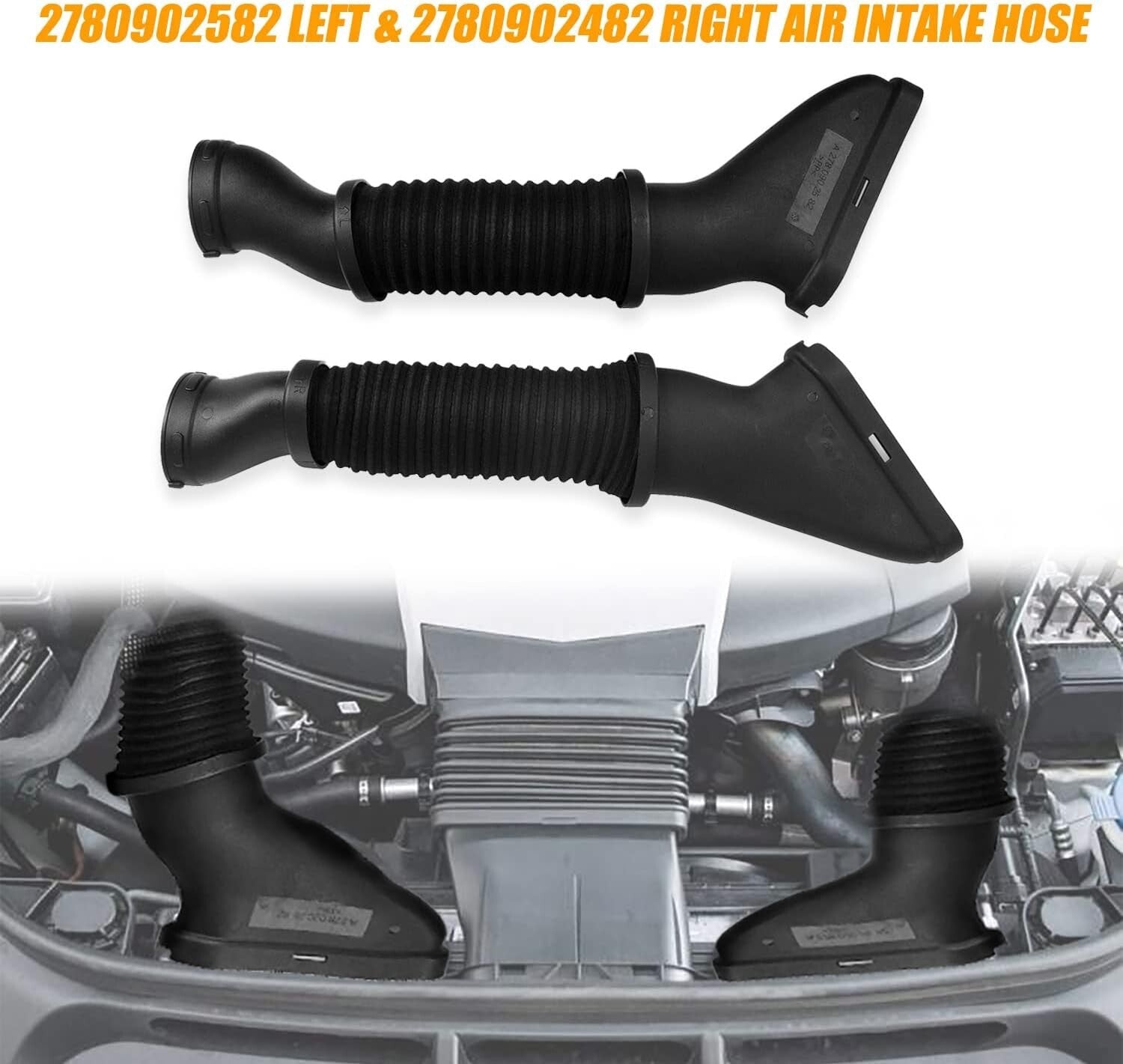 Durable Left & Right Air Intake Hoses for Mercedes GL450/ML550 - Easy Install
