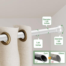 Load image into Gallery viewer, Spliced Adjustable Tension Curtain Rod 63-141 Inches – Rustic to Modern Decor