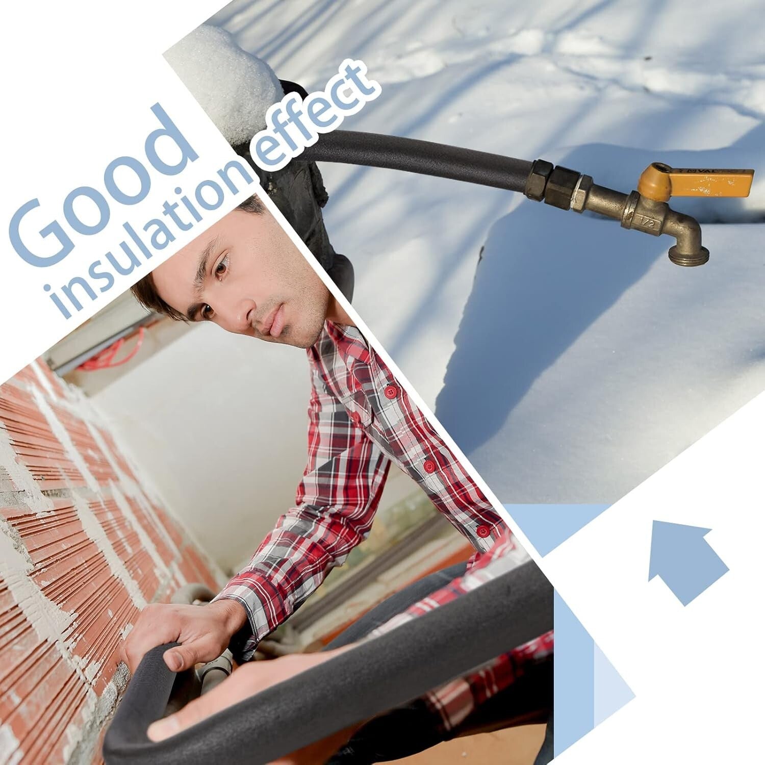 Durable Waterproof Foam Pipe Insulation for Outdoor Heat & Freeze Protection