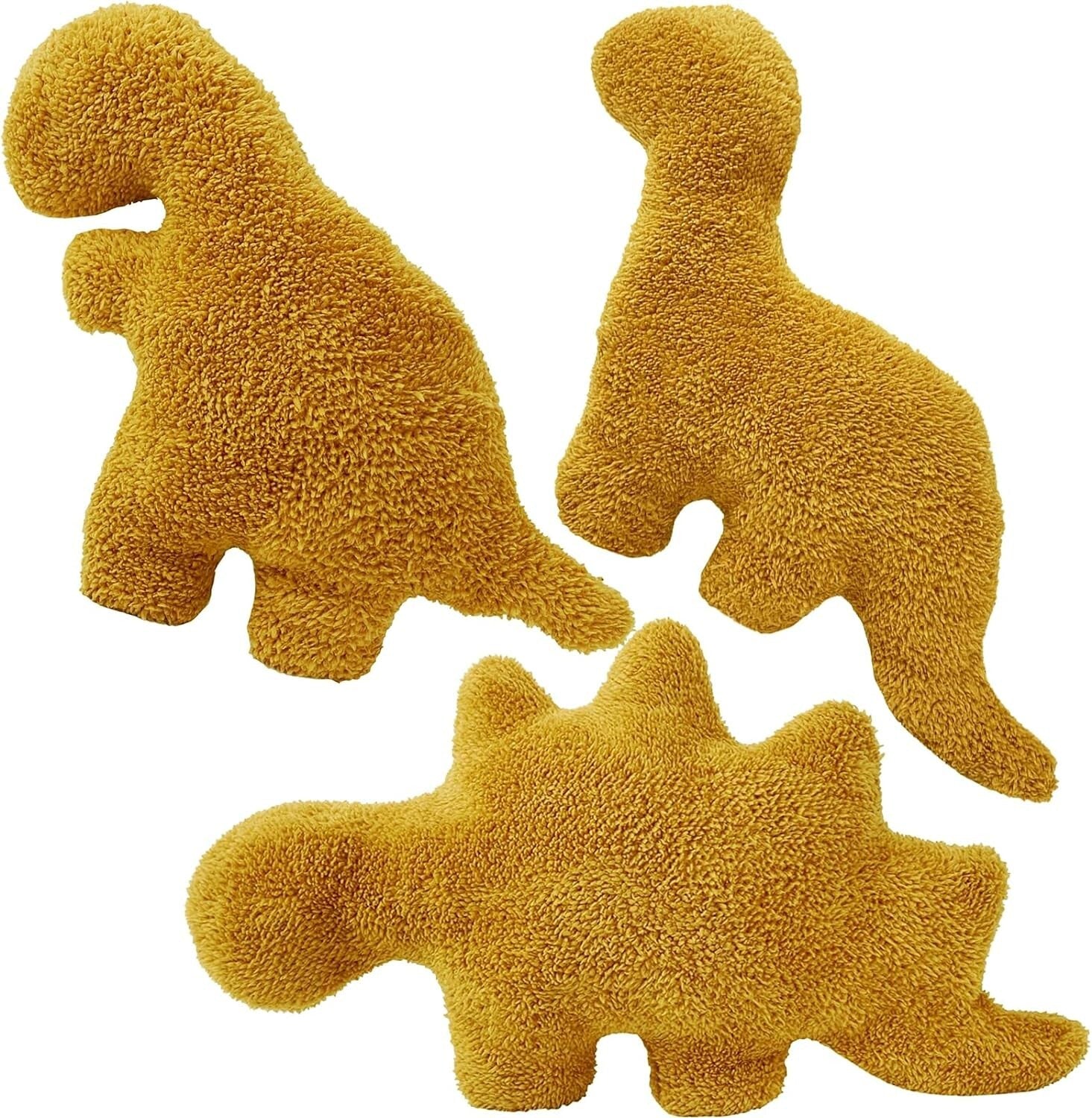 Cute 3-Piece Dino Nugget Stuffed Plush Pillow Set - Ideal Playroom Decor