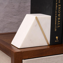 Load image into Gallery viewer, Handcrafted Decorative Marble Bookends with Non-Skid Base - Perfect for Shelving