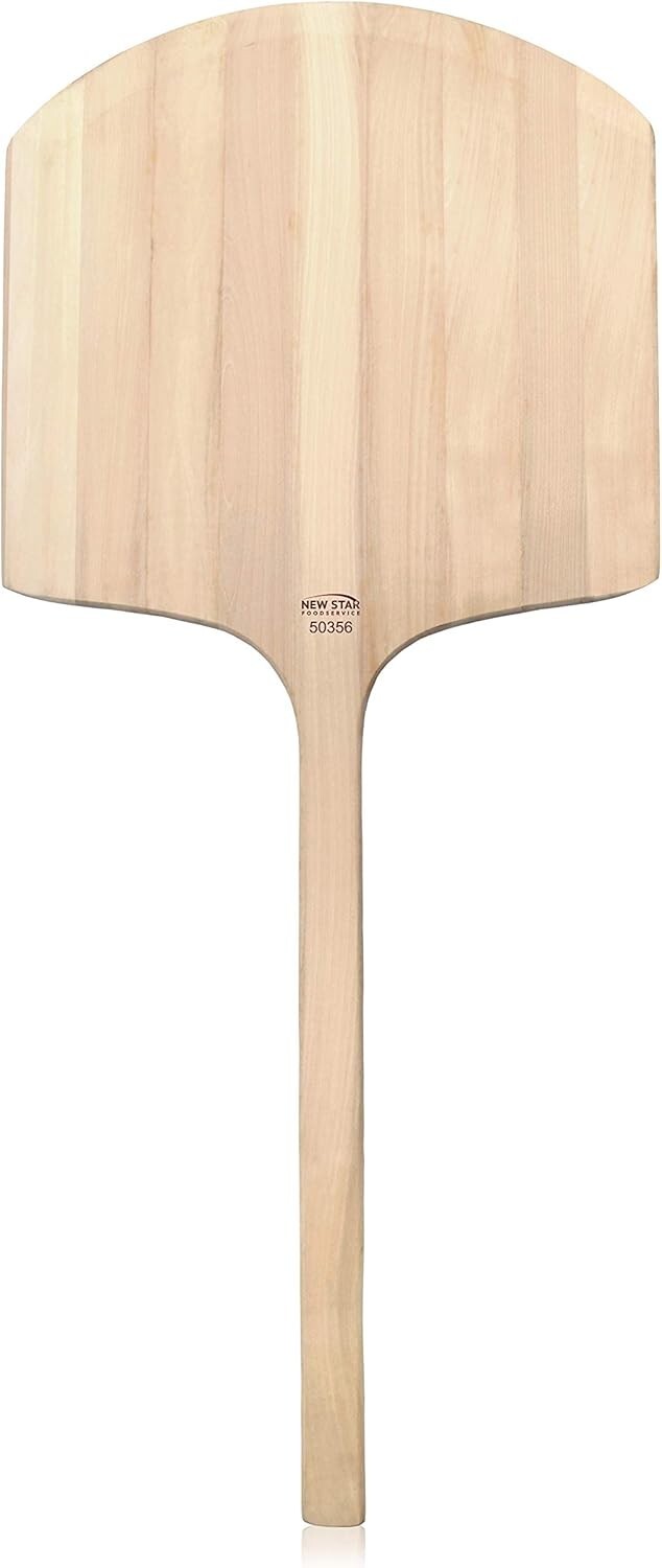 Restaurant-Grade 18" Wooden Pizza Peel with 24" Handle - Sturdy and Lightweight