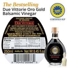 Load image into Gallery viewer, Oro Gold Barrel Aged Balsamic Vinegar from Modena - Pack of 2, 8.45 fl oz Each