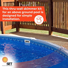 Load image into Gallery viewer, Complete Above Ground Pool Thru-Wall Skimmer with Flexible Vacuum Hose Adapter