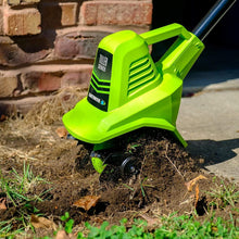 Load image into Gallery viewer, 20V Cordless Electric Garden Tiller with 7.5" Cutting Width &amp; Charger - Green