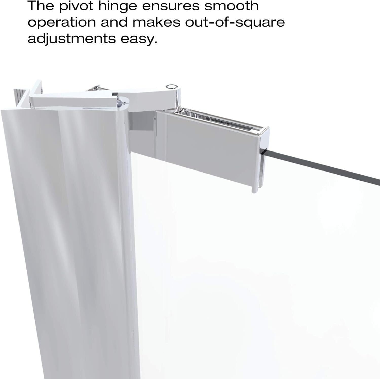 Modern Chrome Pivot Shower Door 31.75 to 33.25 in. - Watershed Management Design