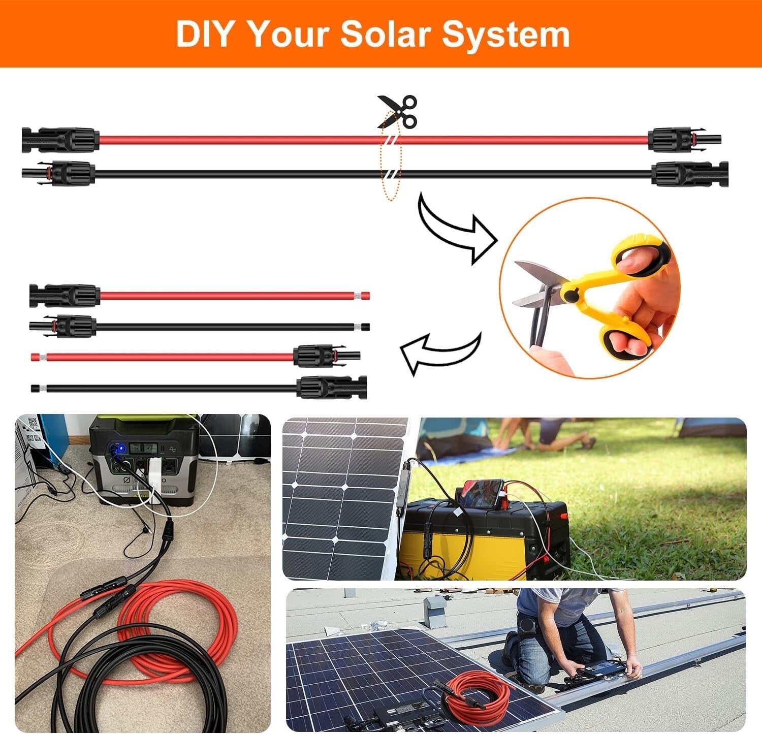 Upgrade Your Energy Setup with 60ft 10AWG Solar Cable for RVs, Boats, and More