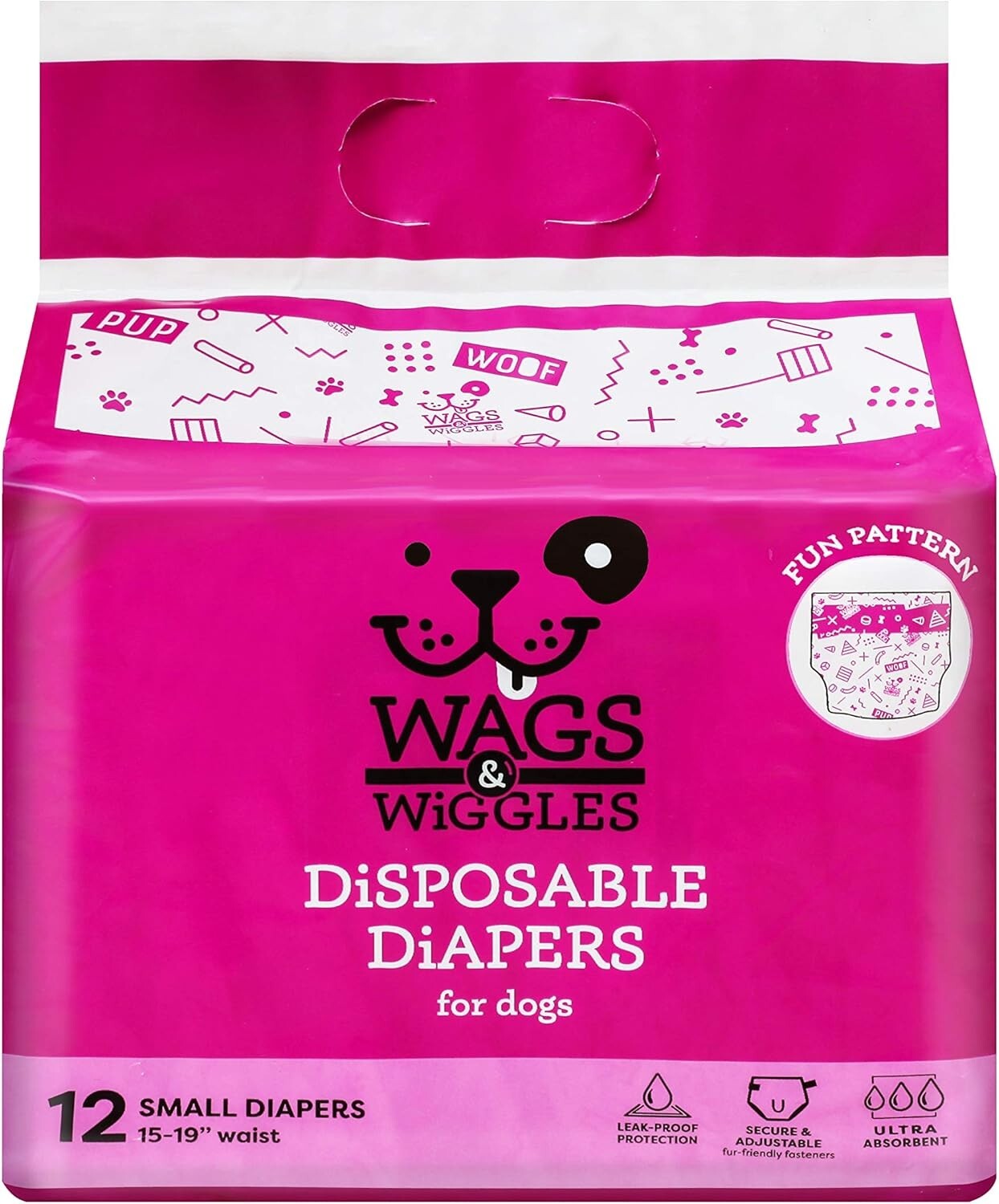 Ultra-Absorbent Disposable Dog Diapers for Female Dogs - 144 Count, Small Size