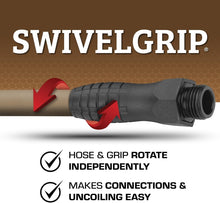 Load image into Gallery viewer, Lightweight Brown Mulch Garden Hose with SwivelGrip for Effortless Watering