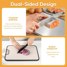 Load image into Gallery viewer, Large 15" GR2 Titanium Cutting Board with Built-in Juice Groove - Versatile Prep