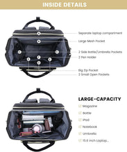 Load image into Gallery viewer, Professional Black Laptop Backpack for Women - Perfect for Teachers and Nurses