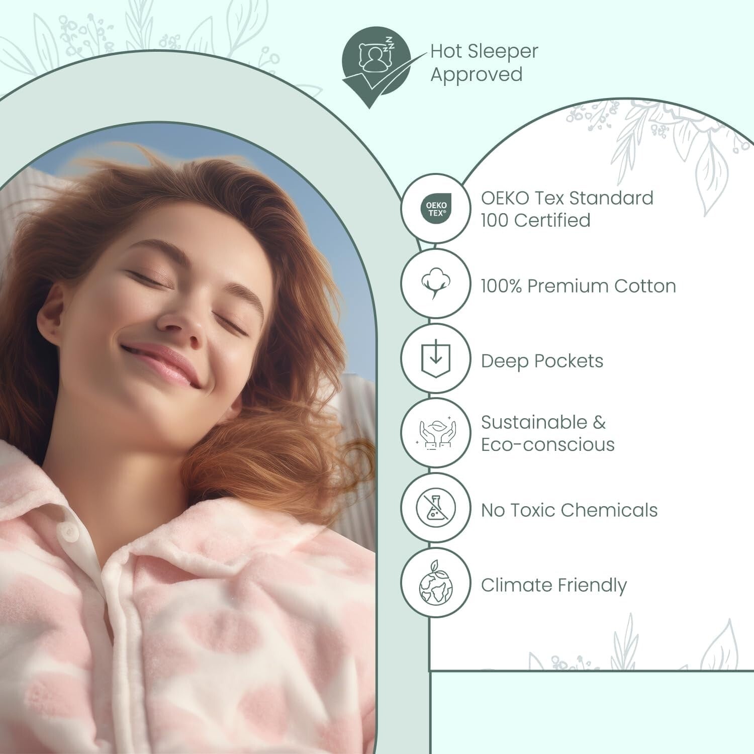 Ultra Soft Sateen Weave King Bed Sheet Set 500 TC - Elegant Blue Blush