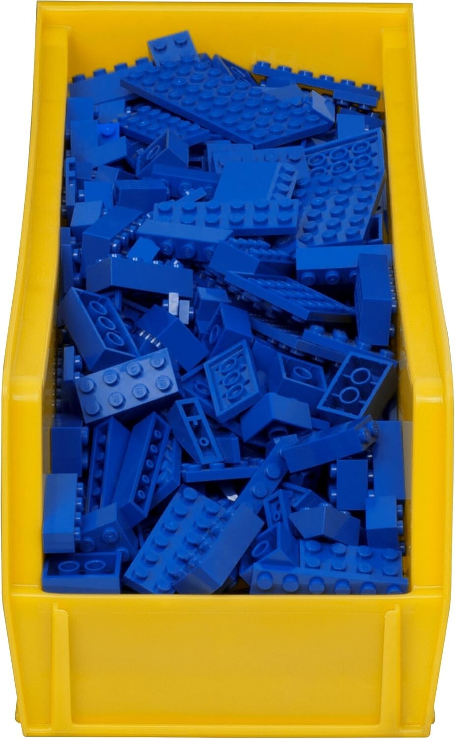 Efficient 12-Pack Plastic Stacking Bins - Yellow Storage Solution for Crafts