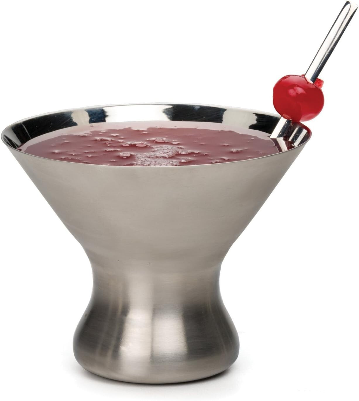 Elegant 8 Ounce Stainless Steel Stemless Martini Glasses for Home Entertaining