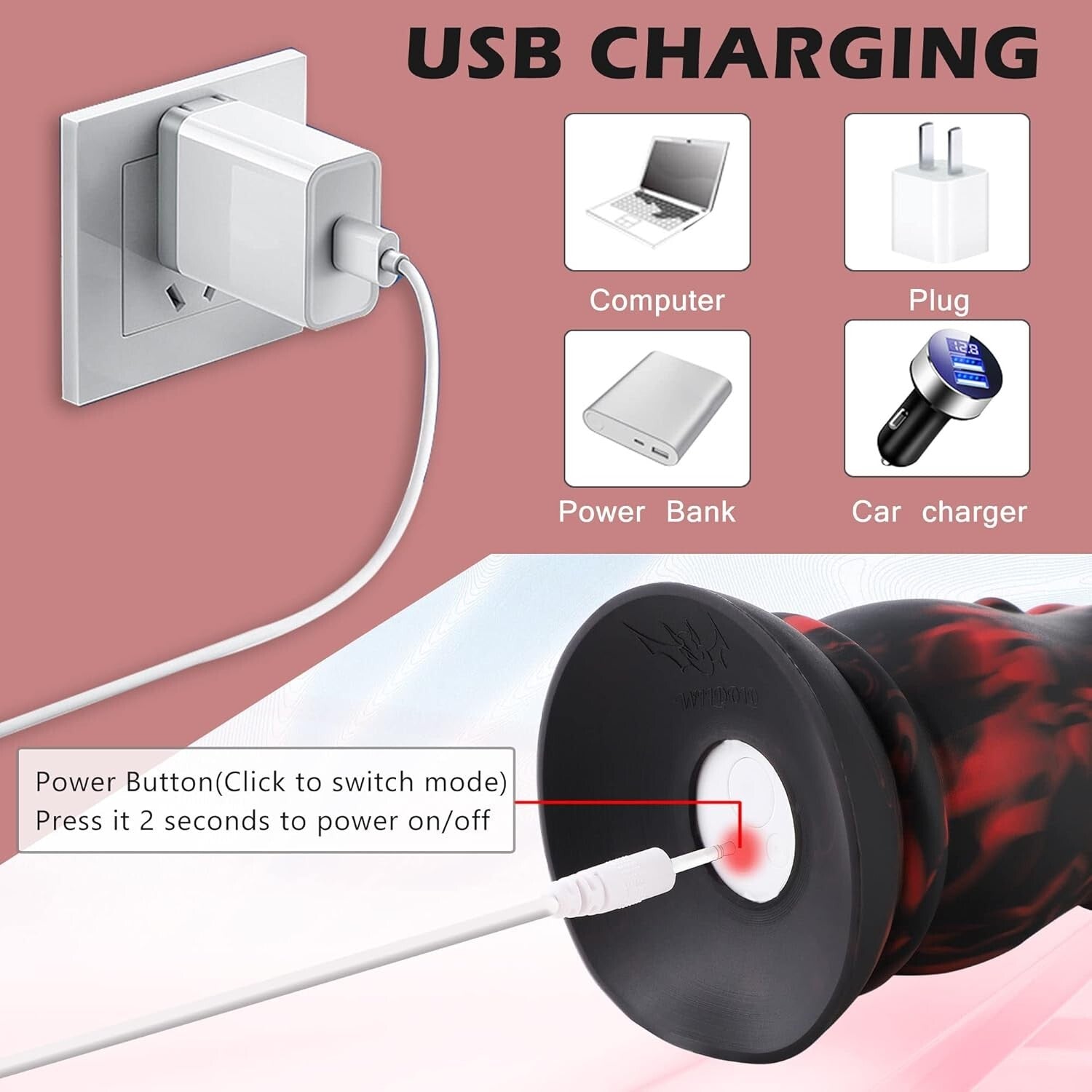 XL Fantasy Knot Dildo - 10 Vibrations, Realistic Silicone Pleasure Toy for Women