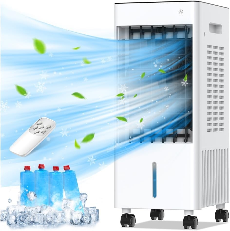 2025 Upgraded 3-in-1 Portable Air Conditioner with 2.6 Gal Tank, Remote Control