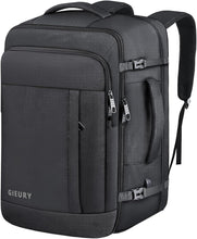 Load image into Gallery viewer, Convertible Carry-On Backpack - 50L Large Laptop &amp; Shoe Compartment Bag in Black